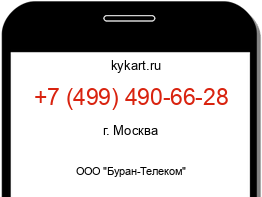 Информация о номере телефона +7 (499) 490-66-28: регион, оператор
