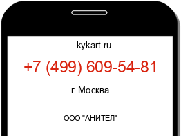 Информация о номере телефона +7 (499) 609-54-81: регион, оператор