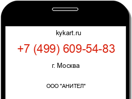 Информация о номере телефона +7 (499) 609-54-83: регион, оператор