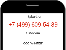 Информация о номере телефона +7 (499) 609-54-89: регион, оператор