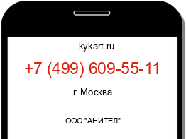 Информация о номере телефона +7 (499) 609-55-11: регион, оператор