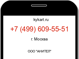 Информация о номере телефона +7 (499) 609-55-51: регион, оператор