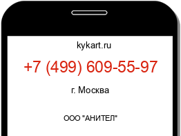 Информация о номере телефона +7 (499) 609-55-97: регион, оператор