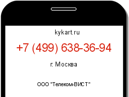 Информация о номере телефона +7 (499) 638-36-94: регион, оператор