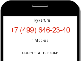 Информация о номере телефона +7 (499) 646-23-40: регион, оператор