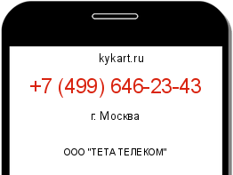 Информация о номере телефона +7 (499) 646-23-43: регион, оператор