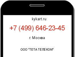 Информация о номере телефона +7 (499) 646-23-45: регион, оператор
