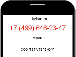 Информация о номере телефона +7 (499) 646-23-47: регион, оператор