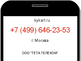 Информация о номере телефона +7 (499) 646-23-53: регион, оператор