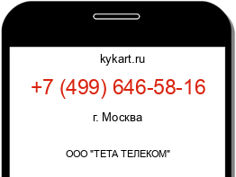 Информация о номере телефона +7 (499) 646-58-16: регион, оператор