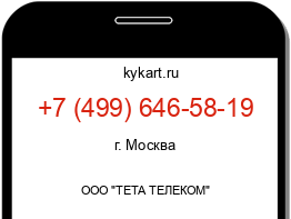 Информация о номере телефона +7 (499) 646-58-19: регион, оператор