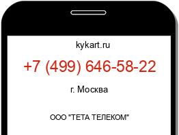 Информация о номере телефона +7 (499) 646-58-22: регион, оператор