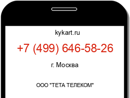 Информация о номере телефона +7 (499) 646-58-26: регион, оператор