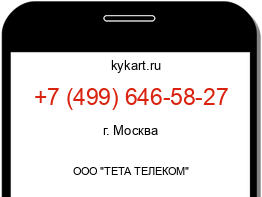 Информация о номере телефона +7 (499) 646-58-27: регион, оператор