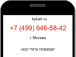 Информация о номере телефона +7 (499) 646-58-42: регион, оператор