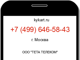 Информация о номере телефона +7 (499) 646-58-43: регион, оператор