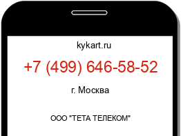 Информация о номере телефона +7 (499) 646-58-52: регион, оператор