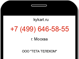 Информация о номере телефона +7 (499) 646-58-55: регион, оператор