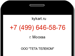 Информация о номере телефона +7 (499) 646-58-76: регион, оператор