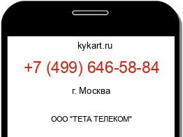 Информация о номере телефона +7 (499) 646-58-84: регион, оператор