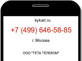 Информация о номере телефона +7 (499) 646-58-85: регион, оператор