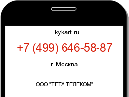 Информация о номере телефона +7 (499) 646-58-87: регион, оператор