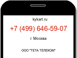 Информация о номере телефона +7 (499) 646-59-07: регион, оператор