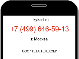 Информация о номере телефона +7 (499) 646-59-13: регион, оператор