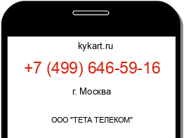 Информация о номере телефона +7 (499) 646-59-16: регион, оператор