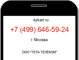 Информация о номере телефона +7 (499) 646-59-24: регион, оператор