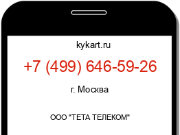 Информация о номере телефона +7 (499) 646-59-26: регион, оператор