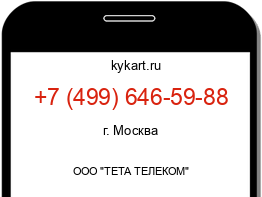 Информация о номере телефона +7 (499) 646-59-88: регион, оператор