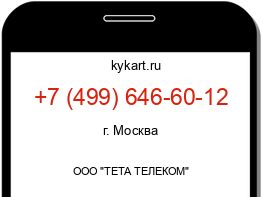 Информация о номере телефона +7 (499) 646-60-12: регион, оператор