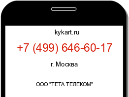 Информация о номере телефона +7 (499) 646-60-17: регион, оператор