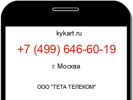 Информация о номере телефона +7 (499) 646-60-19: регион, оператор