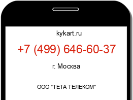 Информация о номере телефона +7 (499) 646-60-37: регион, оператор