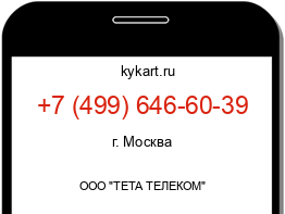 Информация о номере телефона +7 (499) 646-60-39: регион, оператор