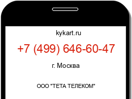 Информация о номере телефона +7 (499) 646-60-47: регион, оператор