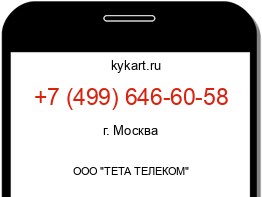 Информация о номере телефона +7 (499) 646-60-58: регион, оператор