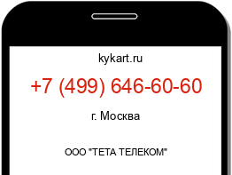 Информация о номере телефона +7 (499) 646-60-60: регион, оператор