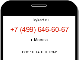 Информация о номере телефона +7 (499) 646-60-67: регион, оператор