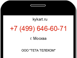 Информация о номере телефона +7 (499) 646-60-71: регион, оператор