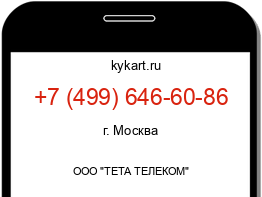 Информация о номере телефона +7 (499) 646-60-86: регион, оператор