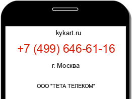 Информация о номере телефона +7 (499) 646-61-16: регион, оператор