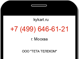 Информация о номере телефона +7 (499) 646-61-21: регион, оператор