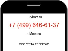 Информация о номере телефона +7 (499) 646-61-37: регион, оператор