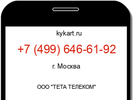 Информация о номере телефона +7 (499) 646-61-92: регион, оператор