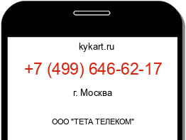 Информация о номере телефона +7 (499) 646-62-17: регион, оператор