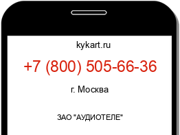 Информация о номере телефона +7 (800) 505-66-36: регион, оператор