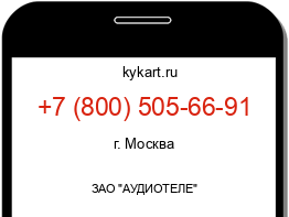 Информация о номере телефона +7 (800) 505-66-91: регион, оператор